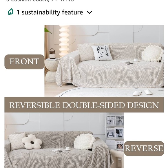 2 couch covers washed but never used size XL and L - Picture 3 of 8